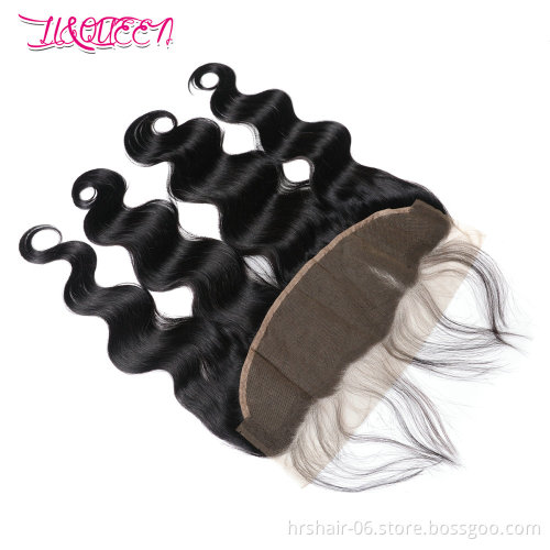 Wholesale human hair extension Brazilian body wave bundles with closure
